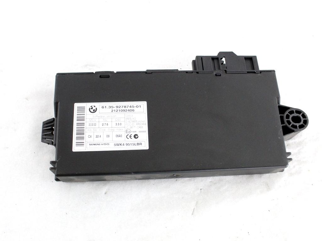 8512499 KIT ACCENSIONE AVVIAMENTO BMW X1 E84 18D 2.0 D 105KW 6M 5P (2012) RICAMBIO USATO CON CENTRALINA INIEZIONE MOTORE, BLOCCHETTO ACCENSIONE CON CHIAVE 0281017551 9194399 61359278745