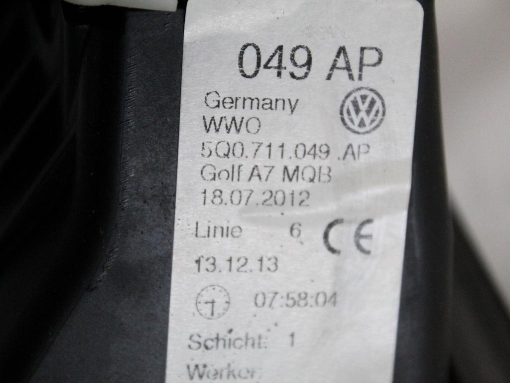 5Q0711049AP LEVA E CORDE CAMBIO MANUALE VOLKSWAGEN GOLF 7 1.6 D 77KW 5M 5P (2014) RICAMBIO USATO 5Q0711061E 5Q0711112E