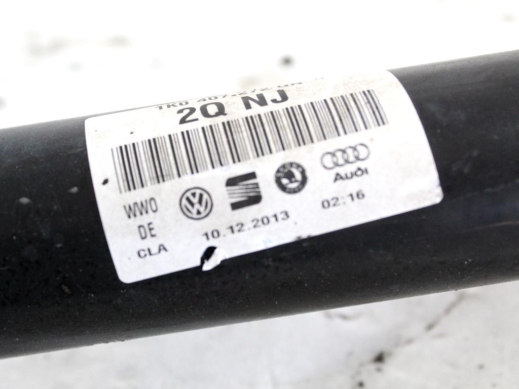 1K0407272QN SEMIASSE SEMIALBERO ANTERIORE DESTRO VOLKSWAGEN GOLF 7 1.6 D 77KW 5M 5P (2014) RICAMBIO USATO