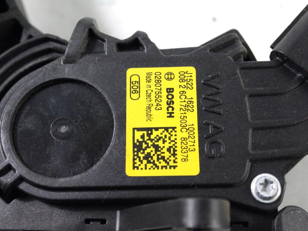 6C1721503C PEDALE ACCELERATORE VOLKSWAGEN POLO 1.0 B 55KW 5M 5P (2016) RICAMBIO USATO 0280755243