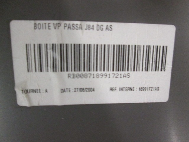 PREDAL ZA DOKUMENTE OEM N. RB008718991721AS ORIGINAL REZERVNI DEL RENAULT SCENIC/GRAND SCENIC JM0/1 MK2 (2003 - 2009) BENZINA LETNIK 2005