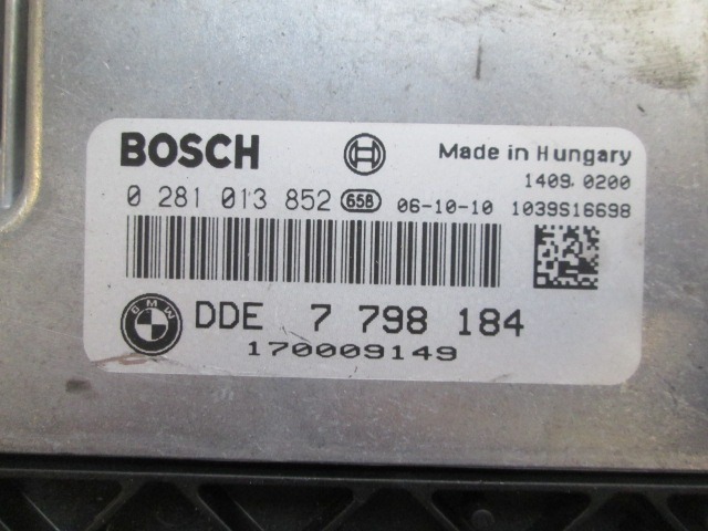 OSNOVNA KRMILNA ENOTA DDE / MODUL ZA VBRIZGAVANJE OEM N. 170009149 ORIGINAL REZERVNI DEL BMW SERIE 5 E60 E61 (2003 - 2010) DIESEL LETNIK 2005