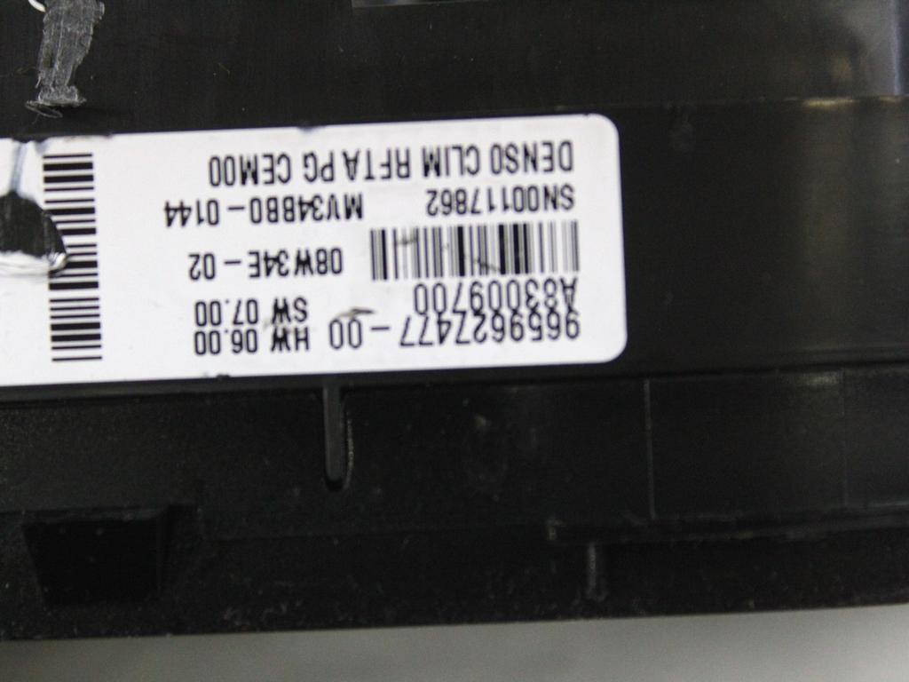 9659627477 CENTRALINA GRUPPO DI COMANDO CLIMATIZZATORE CLIMA A/C AUTOMATICO LATO DESTRO CITROEN C4 PICASSO 1.6 D 80KW AUT 5P (2008) RICAMBIO USATO