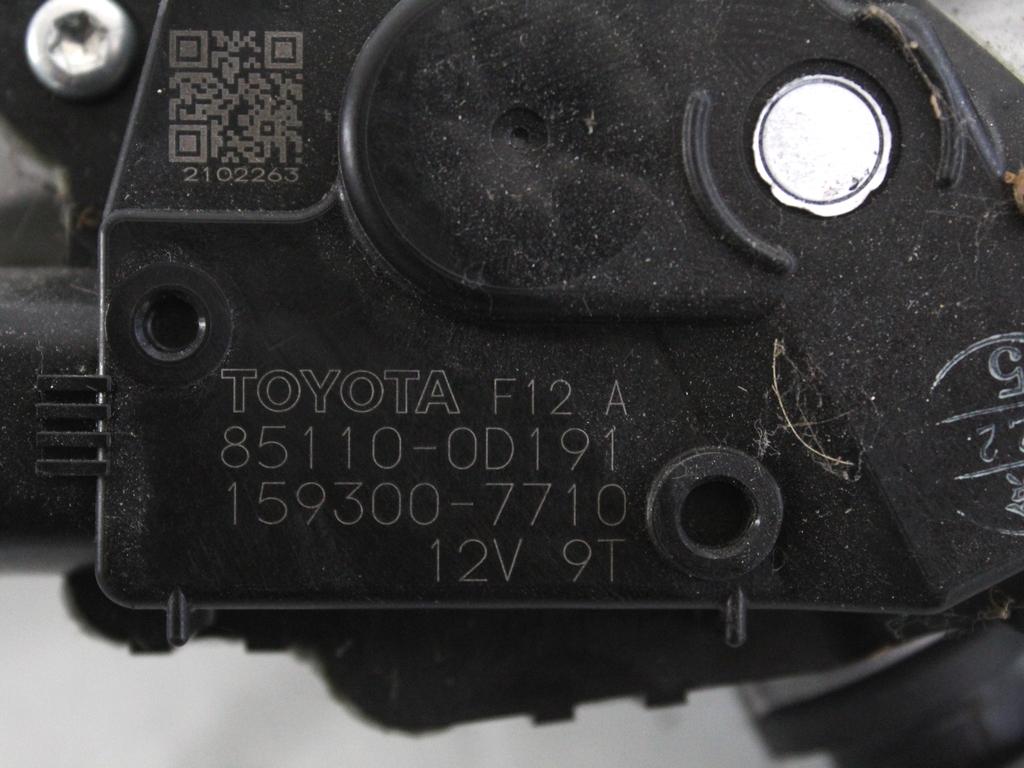 85110-0D191 MOTORINO ASTA TERGIPARABREZZA TOYOTA YARIS P13 1.5 I 55KW AUT 5P (2017) RICAMBIO USATO 159300-7710