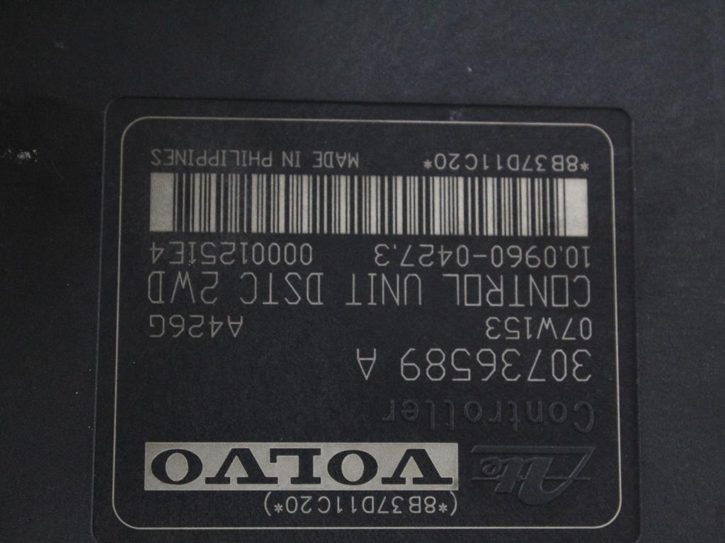 30736588 CENTRALINA POMPA AGGREGATO ABS VOLVO C30 1.6 D 80KW 5M 3P (2007) RICAMBIO USATO 4N51-2C405-EC 10.0206-0242.4 30736589 10.0960-0427.3