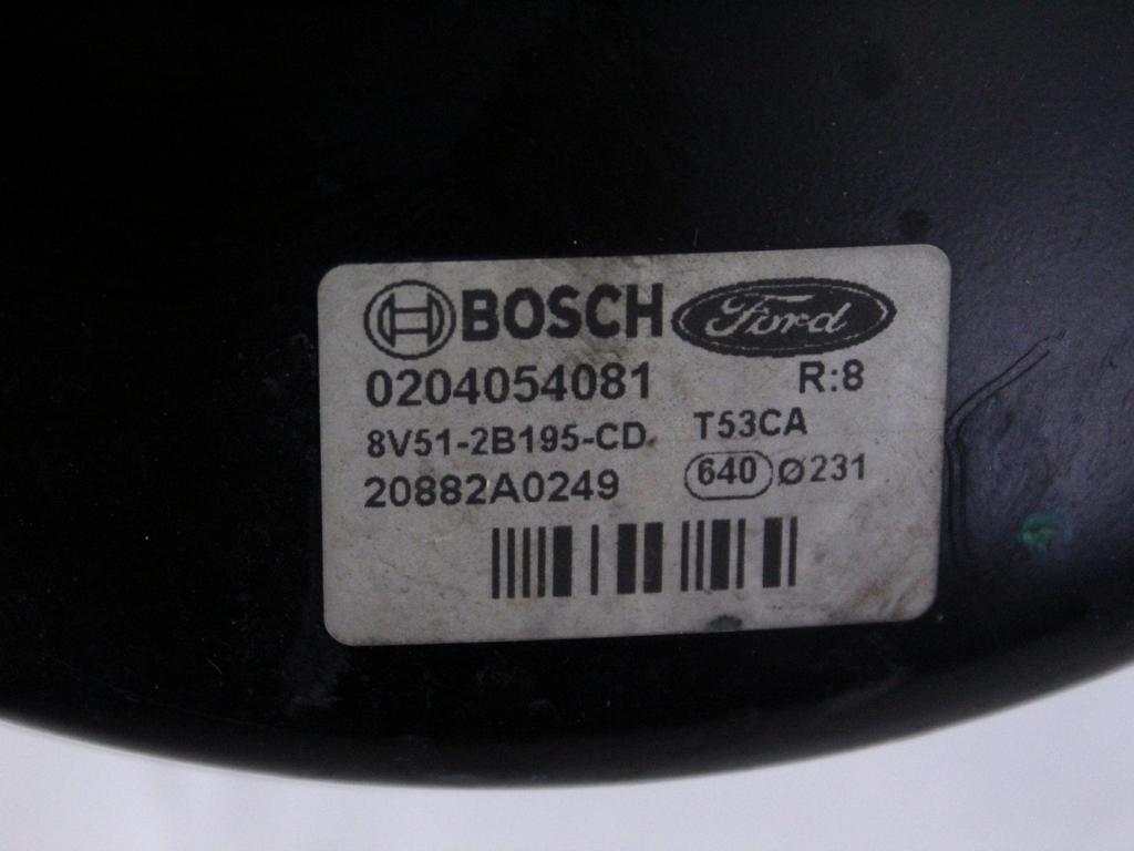 8V51-2B195-CD SERVOFRENO FORD FIESTA 1.2 B 60KW 5M 5P (2008) RICAMBIO USATO CON POMPA COMANDO FRENI E CLINDRO MAESTRO 0204054081