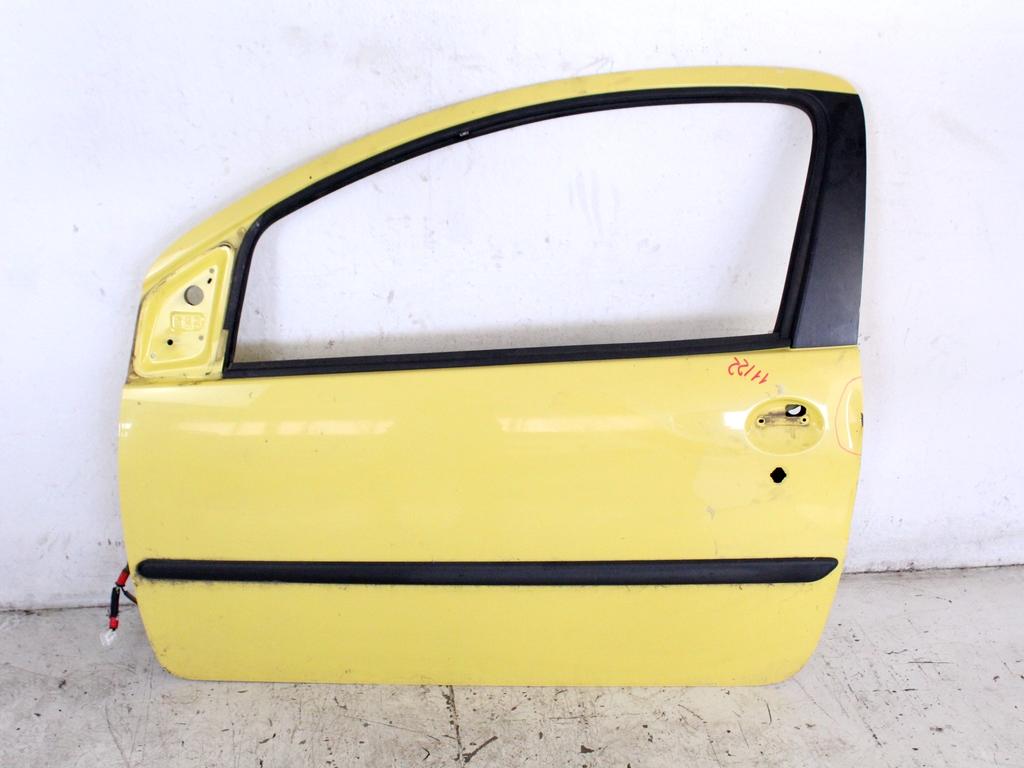 1612543580 PORTA ANTERIORE SINISTRA GUIDATORE PEUGEOT 107 1.4 D 40KW 5M 3P (2007) RICAMBIO USATO SCROSTATA E LEGGERMENTE AMMACCATA