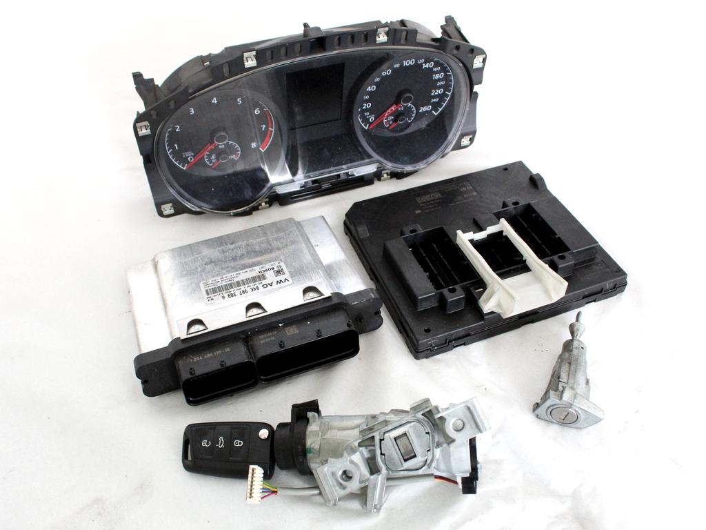 04E907309A KIT ACCENSIONE AVVIAMENTO VOLKSWAGEN GOLF 7 1.2 B 63KW 5M 5P (2014) RICAMBIO USATO CON CENTRALINA MOTORE, QUADRO STRUMENTI CONTACHILOMETRI, BLOCCHETTI ACCENSIONE APERTURA CON CHIAVE 0261S07726 5Q0937084AC 1K0905851 5G0920861 5Q0905865