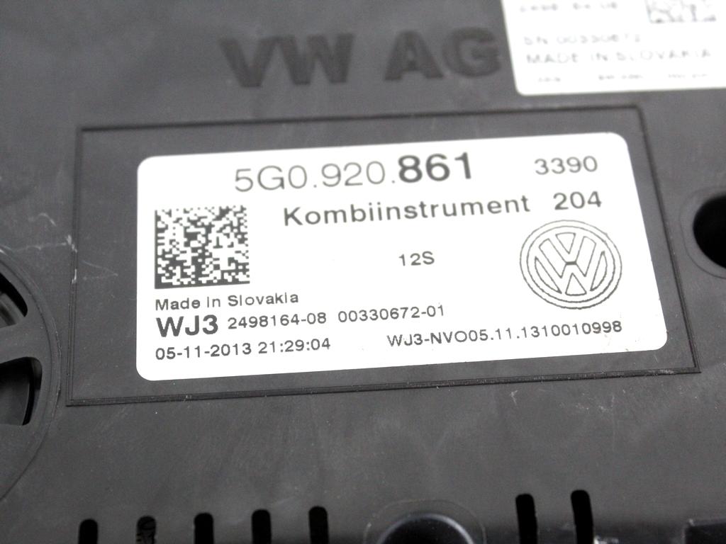 04E907309A KIT ACCENSIONE AVVIAMENTO VOLKSWAGEN GOLF 7 1.2 B 63KW 5M 5P (2014) RICAMBIO USATO CON CENTRALINA MOTORE, QUADRO STRUMENTI CONTACHILOMETRI, BLOCCHETTI ACCENSIONE APERTURA CON CHIAVE 0261S07726 5Q0937084AC 1K0905851 5G0920861 5Q0905865