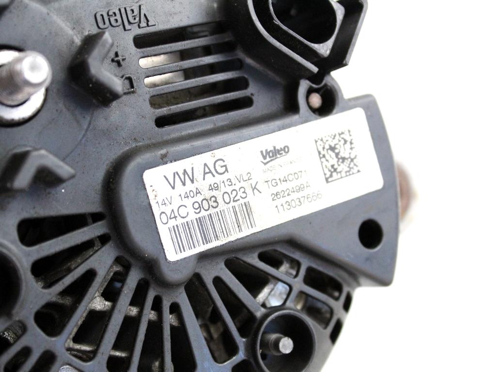 04C903023K ALTERNATORE VOLKSWAGEN GOLF 7 1.2 B 63KW 5M 5P (2014) RICAMBIO USATO