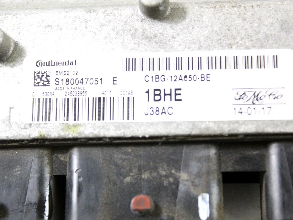 C1BG-12A650-BE KIT ACCENSIONE AVVIAMENTO FORD FIESTA 1.4 G 71KW 5M 5P (2014) RICAMBIO USATO CON CENTRALINA MOTORE, QUADRO STRUMENTI, BLOCCHETTI ACCENSIONE APERTURA CON CHIAVE AV1T-15K600-EK 8A6T-15607-AC CB1T-10849-EAN