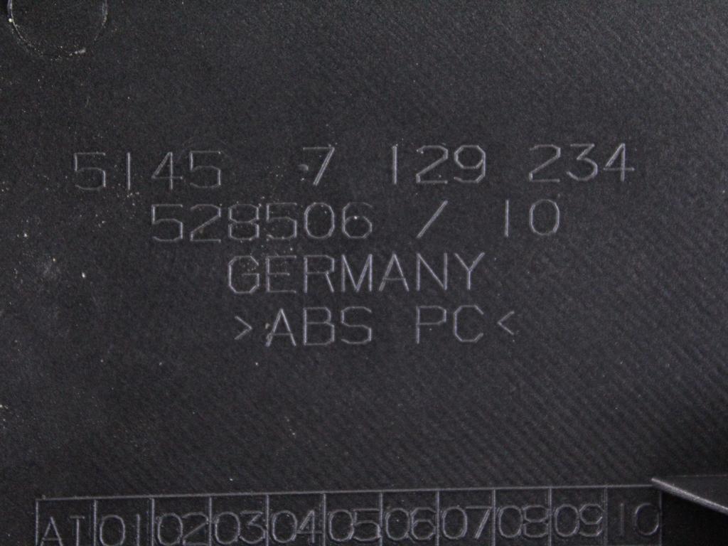 61457129234 MASCHERINA RIVESTIMENTO CRUSCOTTO CENTRALE LATO SINISTRO BMW SERIE 5 520D E61 SW RHD 2.0 D 120KW 6M 5P (2006) RICAMBIO USATO