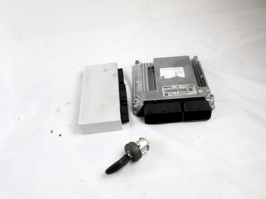 7805349 KIT ACCENSIONE AVVIAMENTO BMW X3 E83 2.0 D 4X4 110KW 6M 5P (2007) RICAMBIO USATO CON CENTRALINA MOTORE, BLOCCHETTI ACCENSIONE APERTURA CON CHIAVE 0281014176 61356963338