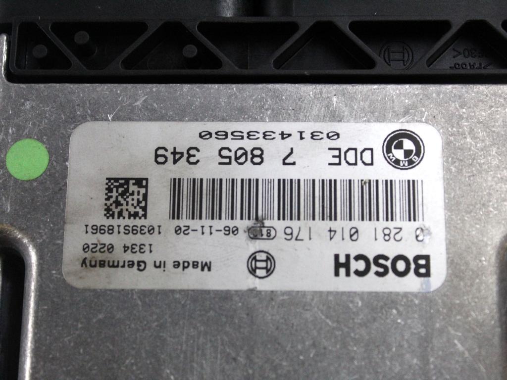 7805349 KIT ACCENSIONE AVVIAMENTO BMW X3 E83 2.0 D 4X4 110KW 6M 5P (2007) RICAMBIO USATO CON CENTRALINA MOTORE, BLOCCHETTI ACCENSIONE APERTURA CON CHIAVE 0281014176 61356963338