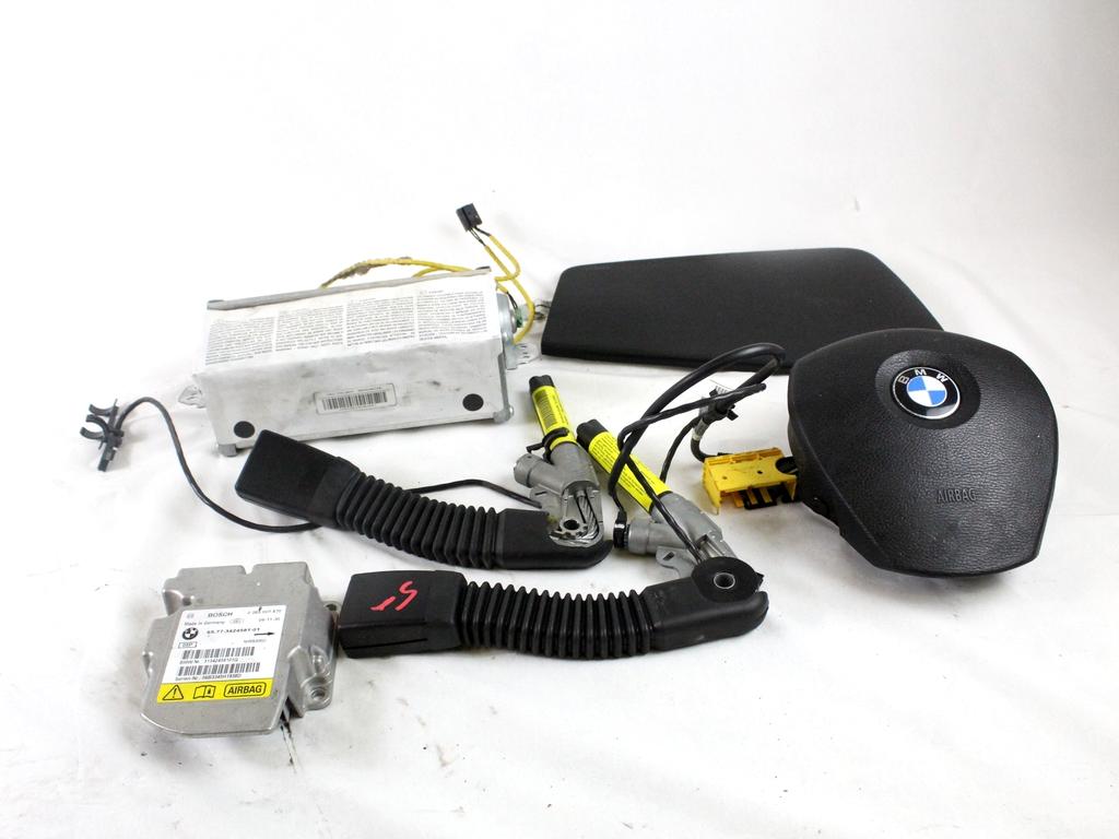 65773424581 KIT AIRBAG BMW X3 E83 2.0 D 4X4 110KW 6M 5P (2007) RICAMBIO USATO CON PRETENSIONATORI CINTURE DI SICUREZZA, CENTRALINA AIRBAG, AIRBAG VOLANTE GUIDATORE, AIRBAG PASSEGGERO 0285001870 7056041