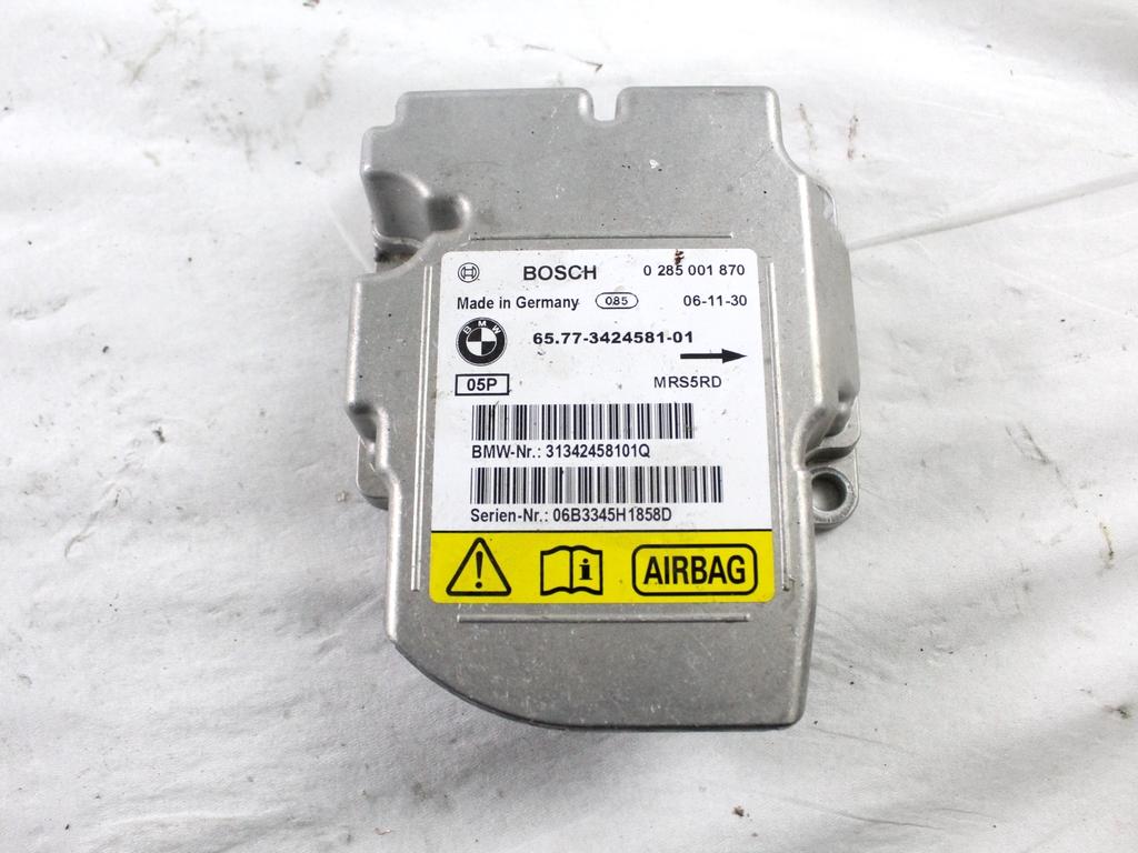 65773424581 KIT AIRBAG BMW X3 E83 2.0 D 4X4 110KW 6M 5P (2007) RICAMBIO USATO CON PRETENSIONATORI CINTURE DI SICUREZZA, CENTRALINA AIRBAG, AIRBAG VOLANTE GUIDATORE, AIRBAG PASSEGGERO 0285001870 7056041