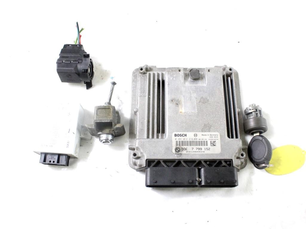 7799152 KIT ACCENSIONE AVVIAMENTO MINI ONE R50 1.4 D 65KW 6M 3P (2006) RICAMBIO USATO CON CENTRALINA MOTORE, BLOCCHETTI ACCENSIONE APERTURA CON CHIAVE 0281012216 61356988104 6913965