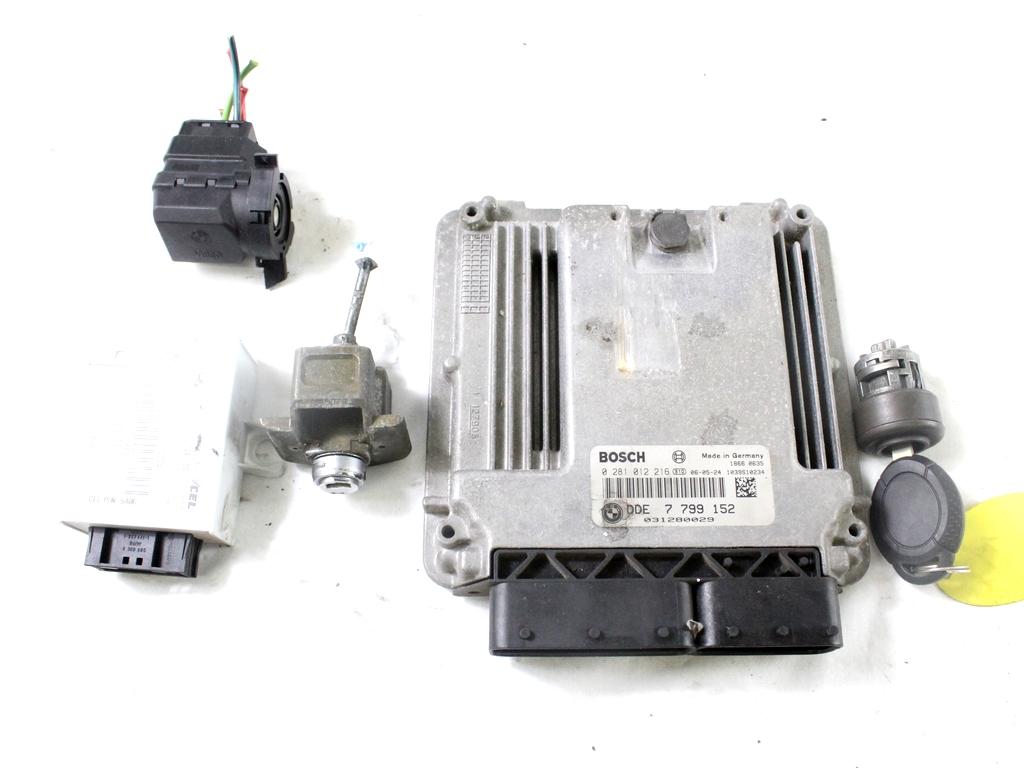 7799152 KIT ACCENSIONE AVVIAMENTO MINI ONE R50 1.4 D 65KW 6M 3P (2006) RICAMBIO USATO CON CENTRALINA MOTORE, BLOCCHETTI ACCENSIONE APERTURA CON CHIAVE 0281012216 61356988104 6913965