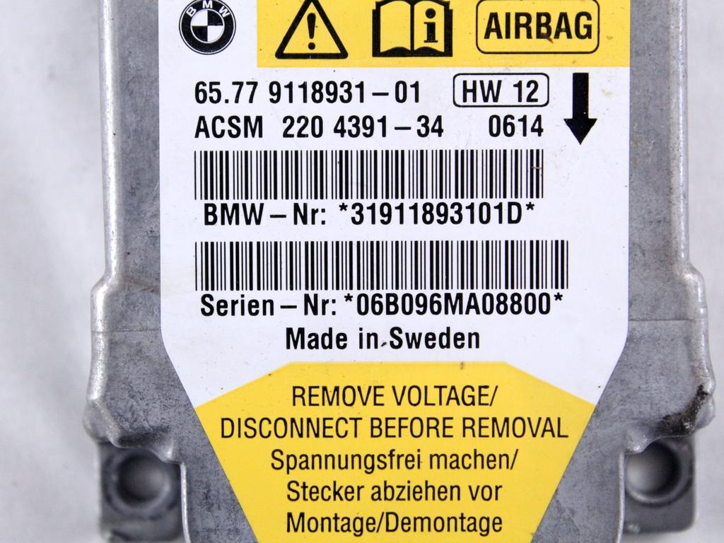 65779118931 KIT AIRBAG BMW SERIE 5 520D E61 SW RHD 2.0 D 120KW 6M 5P (2006) RICAMBIO USATO CON CENTRALINA AIRBAG, AIRBAG VOLANTE, AIRBAG PASSEGGERO, PRETENSIONATORI CINTURE DI SICUREZZA, CRUSCOTTO 33677298804 397039708121 6982519 6982520 51459123711