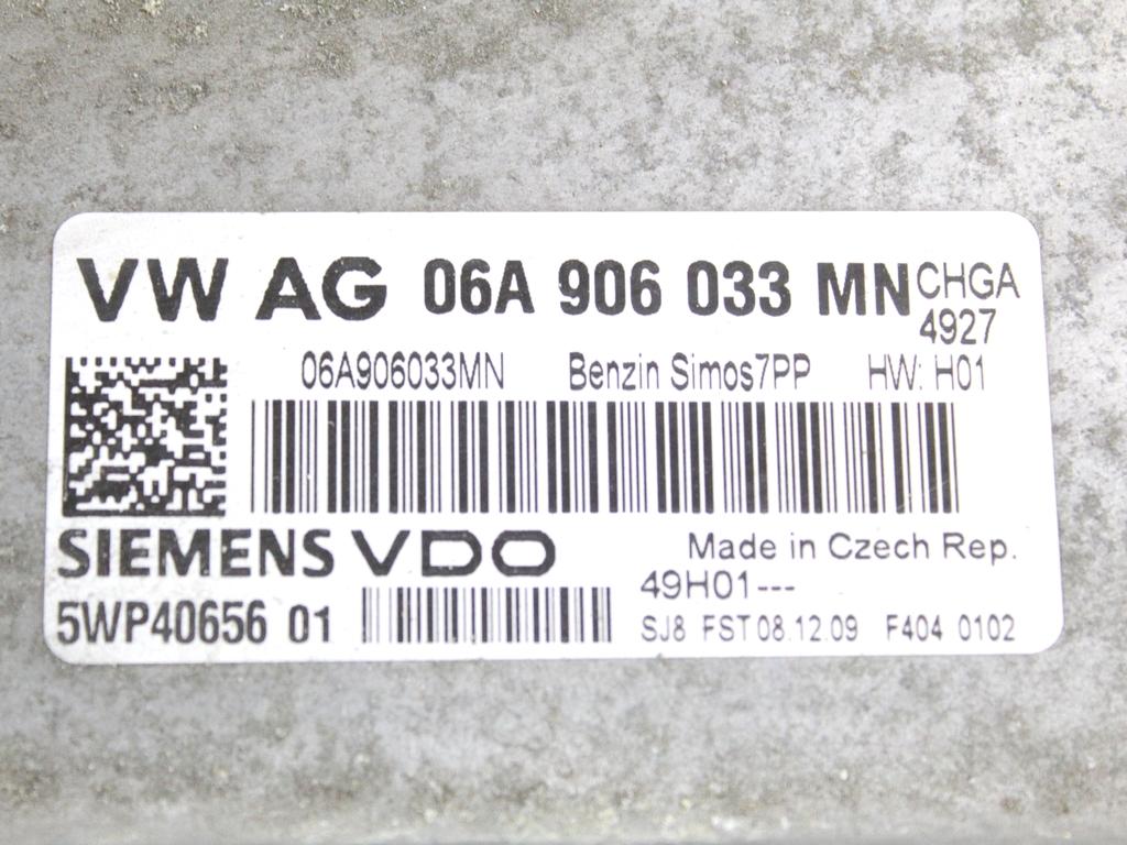 06A906033MN KIT ACCENSIONE AVVIAMENTO SEAT LEON 1.6 G 75KW 5M 5P (2010) RICAMBIO USATO CON CENTRALINA MOTORE, QUADRO STRUMENTI CONTACHILOMETRI, BLOCCHETTI ACCENSIONE APERTURA CON CHIAVE 5K0937086C 1K0905851B 1P0920810H