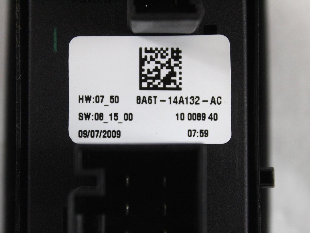 8A6T-14A132-AC GRUPPO DI COMANDO ALZA-VETRI ALZA-CRISTALLI PORTA ANTERIORE SINISTRA FORD FIESTA 1.4 G 71KW 5M 5P (2009) RICAMBIO USATO