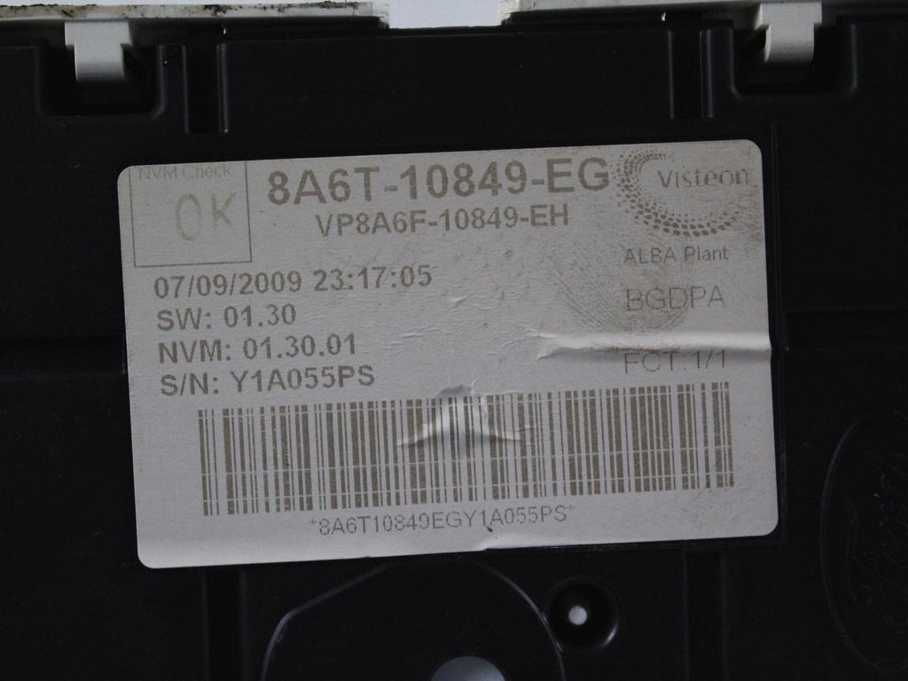 8V21-12A650-TH KIT ACCENSIONE AVVIAMENTO FORD FIESTA 1.4 G 71KW 5M 5P (2009) RICAMBIO USATO CON CENTRALINA MOTORE, QUADRO STRUMENTI CONTACHILOMETRI, BLOCCHETTI ACCENSIONE APERTURA CON CHIAVE 8V51-15K600-CG 8V51-3F880-DA 8A6T-10849-EG 8A6T-15607-AB