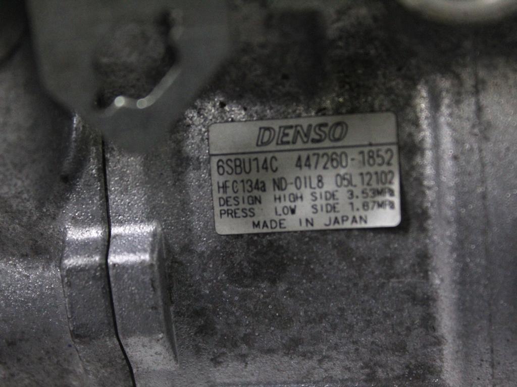 64526987862 COMPRESSORE CLIMATIZZATORE CLIMA A/C BMW SERIE 3 318 D E91 SW 2.0 D 105KW 6M 5P (2009) RICAMBIO USATO 447260-1852