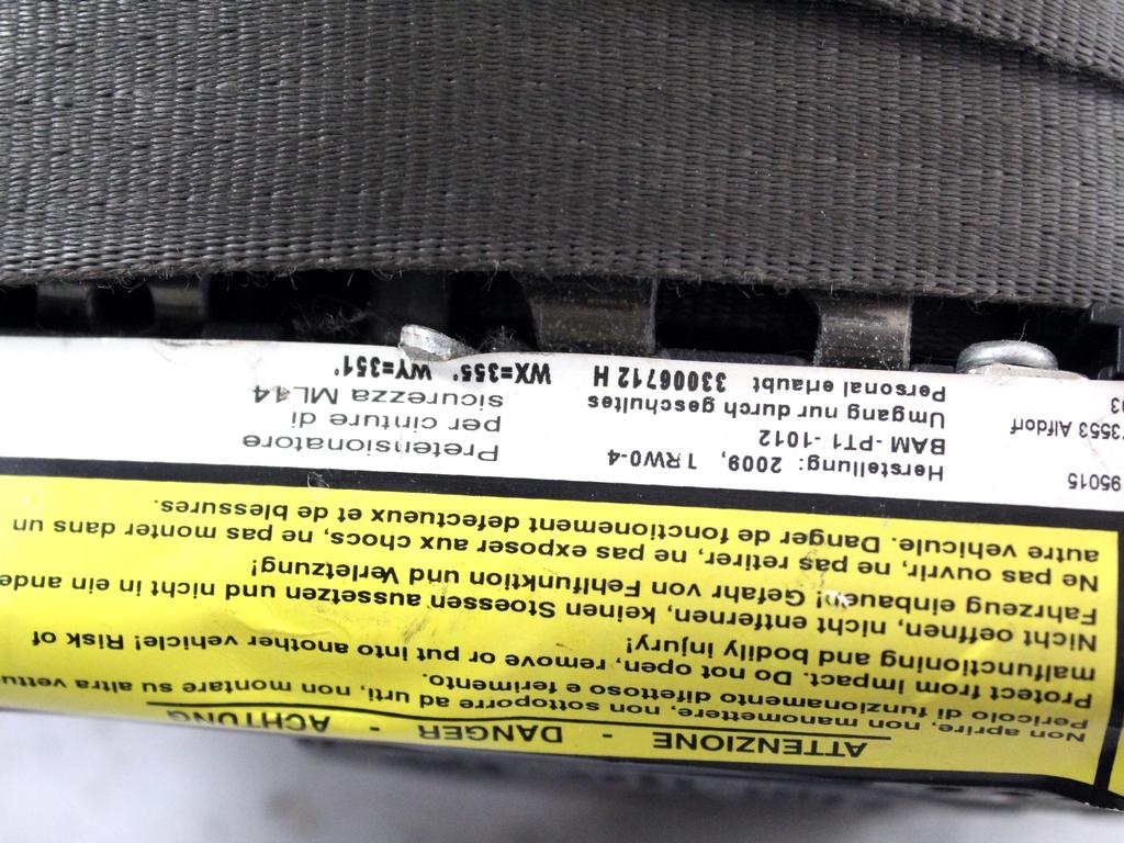 51822436 KIT AIRBAG FIAT PUNTO 1.2 G 44KW 5M 5P (2009) RICAMBIO USATO CON PRETENSIONATORI CINTURE DI SICUREZZA, CENTRALINA AIRBAG, AIRBAG VOLANTE GUIDATORE, AIRBAG PASSEGGERO 735475668 735358326