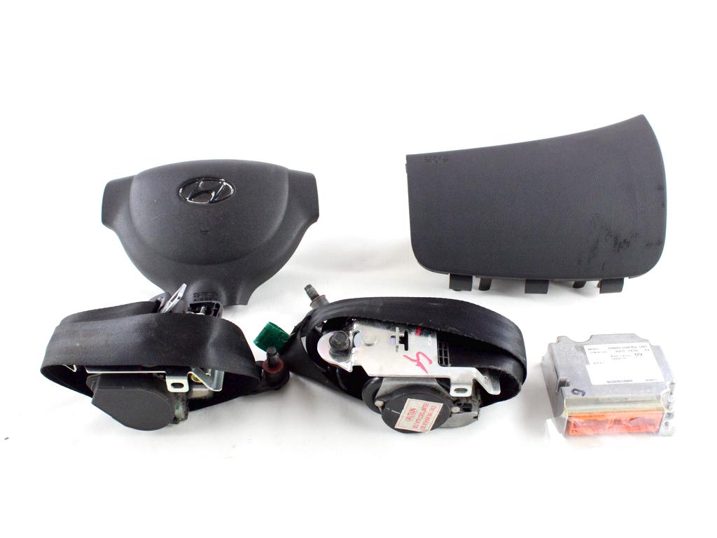 95910-0X200 KIT AIRBAG HYUNDAI I10 1.1 G 48KW 5M 5P (2010) RICAMBIO USATO CON CENTRALINA AIRBAG, AIRBAG VOLANTE, AIRBAG PASSEGGERO, PRETENSIONATORI CINTURE DI SICUREZZA 95910-0X200 88370-0X200 88880-0X200