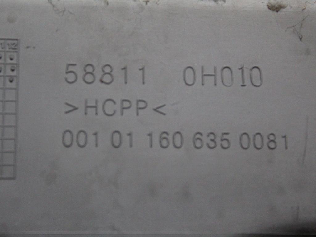 58811-0H010 TUNNEL CENTRALE PARTE ANTERIORE PEUGEOT 107 1.4 D 40KW 5M 3P (2007) RICAMBIO USATO