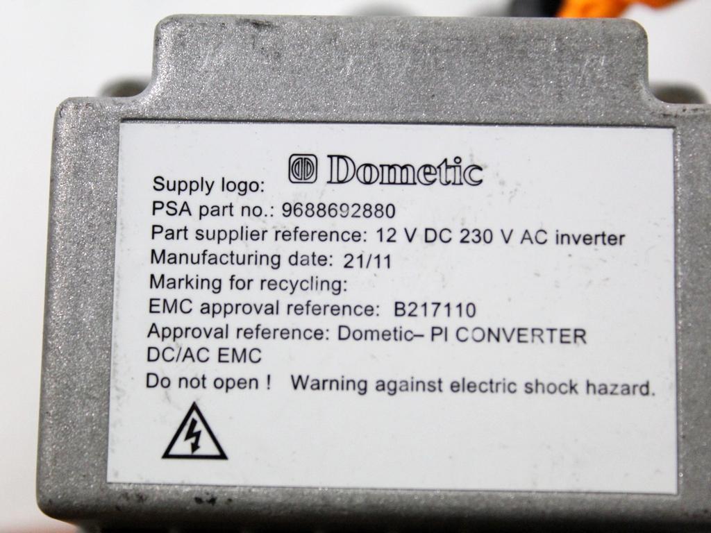 9688692880 INVERTER TRASFORMATORE 12V DC 230V AC DOMETIC CITROEN C4 1.6 D 82KW 6M 5P (2012) RICAMBIO USATO