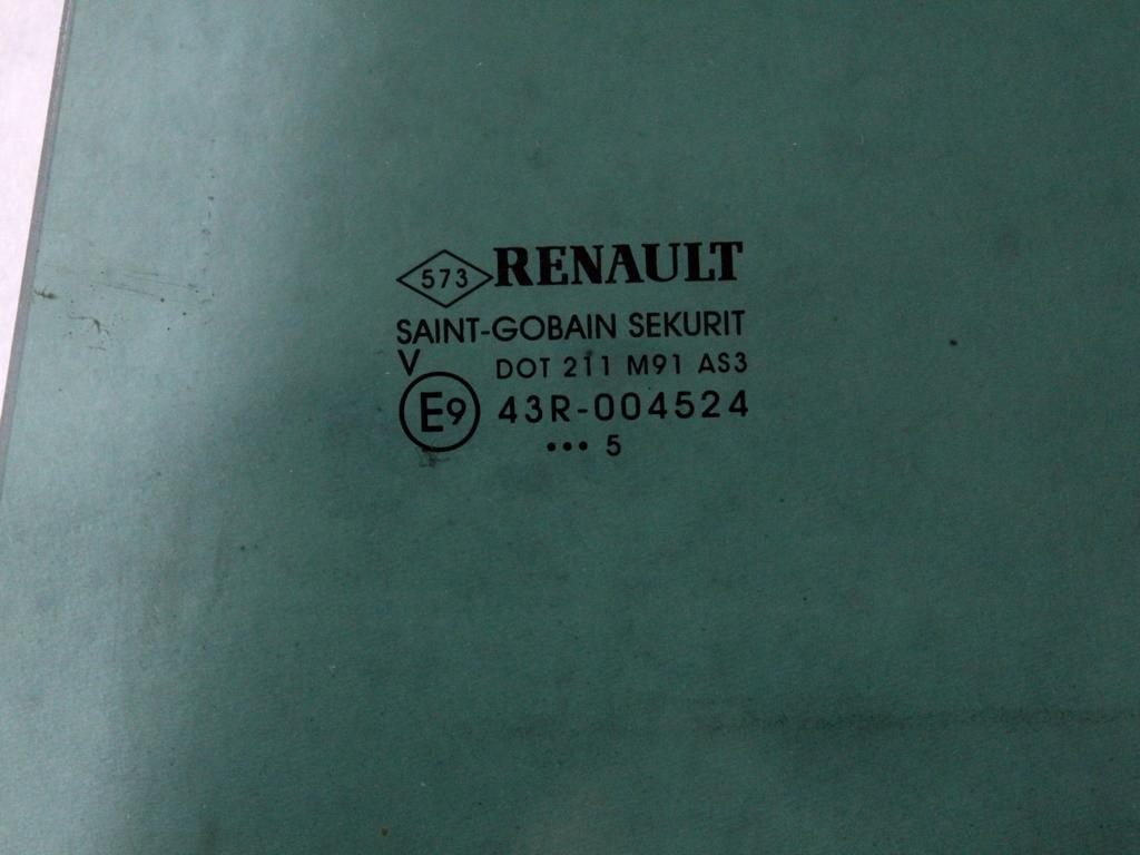 823010029R VETRO SCENDENTE PORTA POSTERIORE SINISTRA OSCURATO RENAULT MEGANE 3 SW 1.5 D 81KW 6M 5P (2015) RICAMBIO USATO