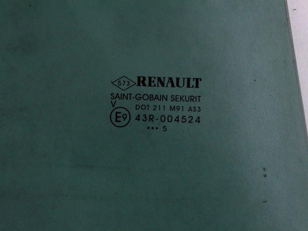 823000027R VETRO SCENDENTE PORTA POSTERIORE DESTRA OSCURATO RENAULT MEGANE 3 SW 1.5 D 81KW 6M 5P (2015) RICAMBIO USATO