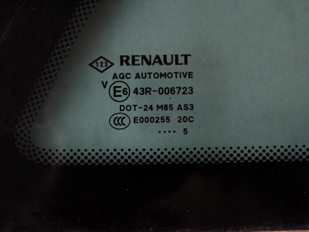 833060017R VETRO FISSO PARAFANGO POSTERIORE DESTRO OSCURATO RENAULT MEGANE 3 SW 1.5 D 81KW 6M 5P (2015) RICAMBIO USATO