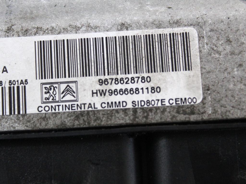 9678628780 KIT ACCENSIONE AVVIAMENTO CITROEN C4 1.6 D 82KW 6M 5P (2012) RICAMBIO USATO CON CENTRALINA MOTORE, BLOCCHETTI ACCENSIONE APERTURA CON CHIAVE 9666681180 9644692380 9665547480 9663123380