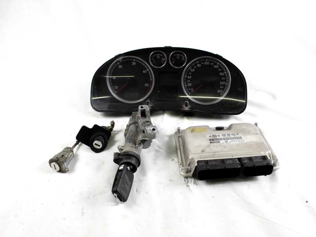 038906019KD KIT ACCENSIONE AVVIAMENTO VOLKSWAGEN PASSAT 1.9 D 96KW 5M 5P (2004) RICAMBIO USATO CON CENTRALINA MOTORE, QUADRO STRUMENTI CONTACHILOMETRI, BLOCCHETTI ACCENSIONE APERTURA CON CHIAVE 0281011205 4B0905851G 3B0920829A