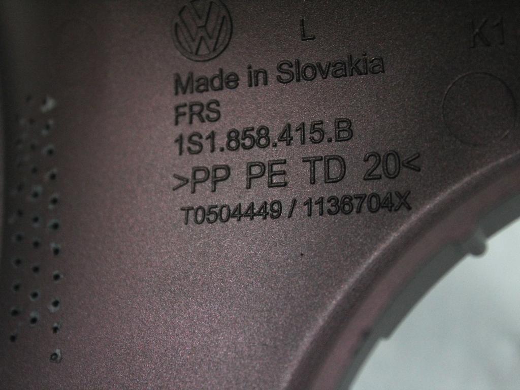 1S1858415B MASCHERINA MODANATURA RIVESTIMENTO BOCCHETTA AERAZIONE CRUSCOTTO LATO SINISTRO SEAT MII 1.0 B 44KW 5M 5P (2016) RICAMBIO USATO