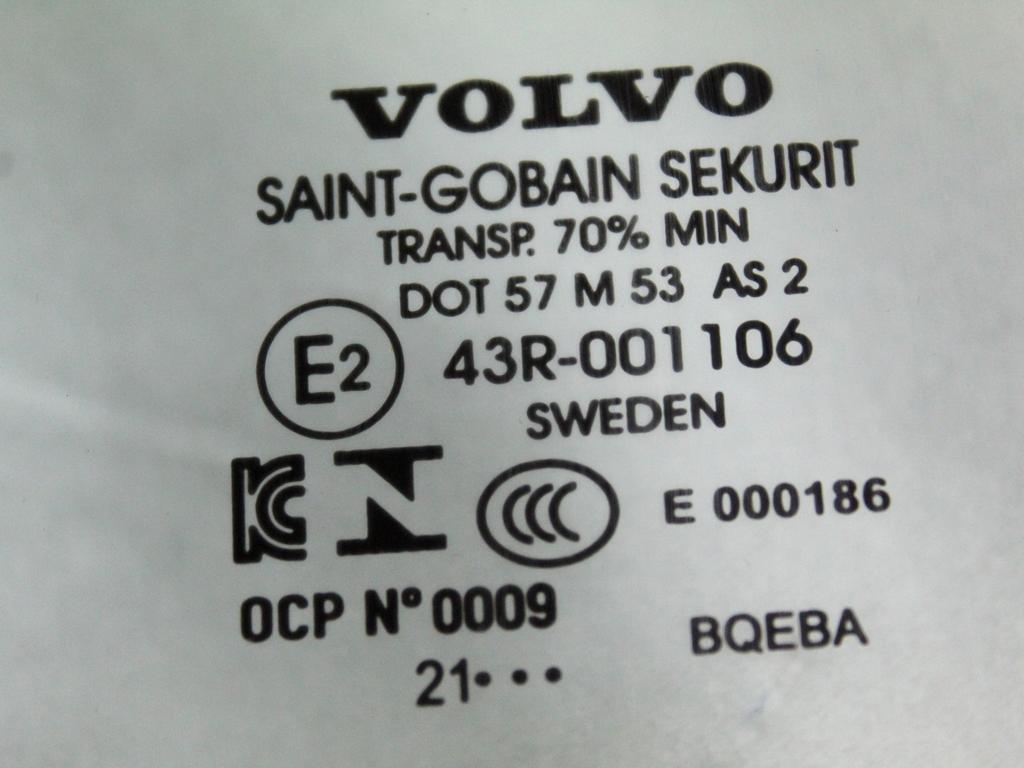 32244971 VETRO SCENDENTE PORTA ANTERIORE SINISTRA VOLVO XC90 2.0 I 4X4 173KW AUT 5P (2021) RICAMBIO USATO