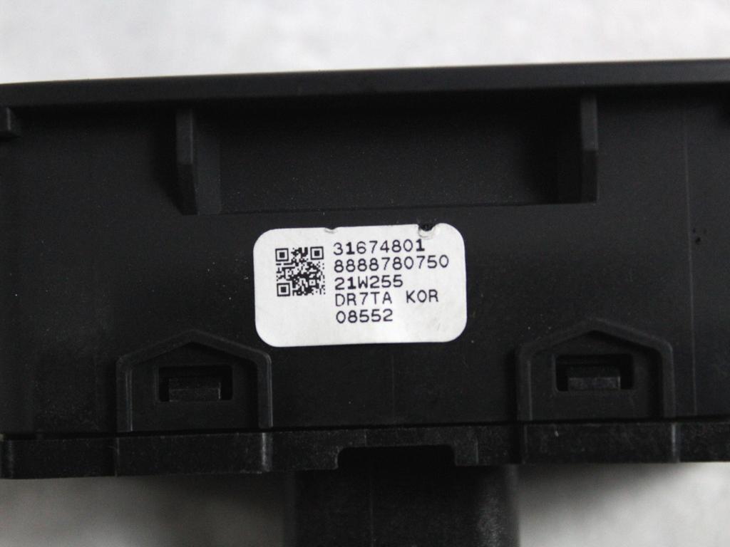 31674801 GRUPPO DI COMANDO CHIUSURA PORTELLONE COFANO POSTERIORE BAULE VOLVO XC90 2.0 I 4X4 173KW AUT 5P (2021) RICAMBIO USATO CON INTERRUTTORE CHIUSURA PORTE