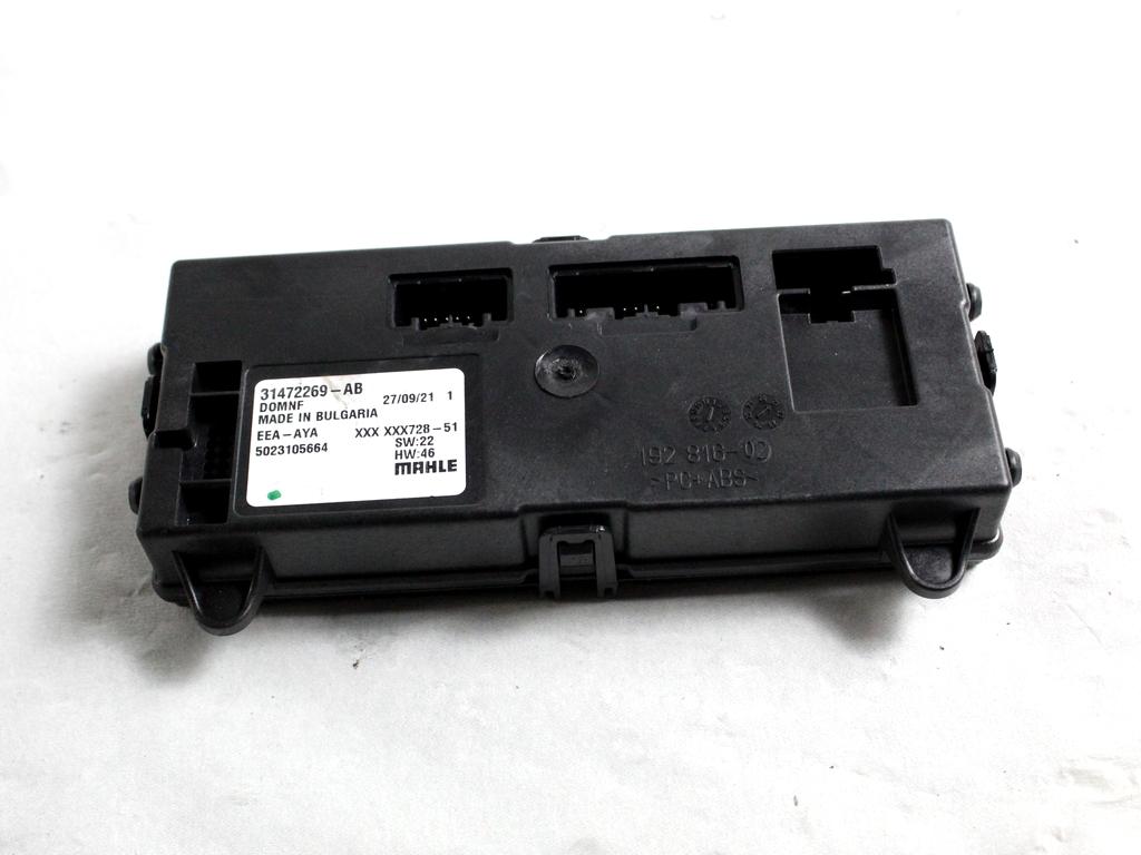 31472269 CENTRALINA MODULO CLIMATIZZATORE CLIMA A/C VOLVO XC90 2.0 I 4X4 173KW AUT 5P (2021) RICAMBIO USATO