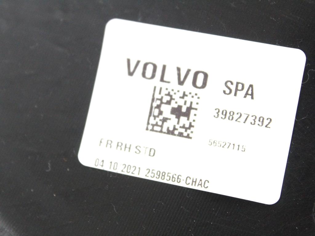 39827392 RIVESTIMENTO INFERIORE TUNNEL CENTRALE PARTE ANTERIORE LATO DESTRO VOLVO XC90 2.0 I 4X4 173KW AUT 5P (2021) RICAMBIO USATO