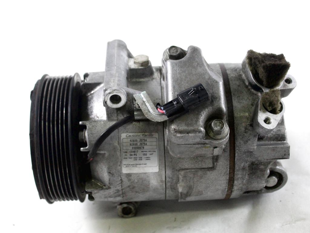 92600JD75A COMPRESSORE CLIMATIZZATORE CLIMA A/C NISSAN QASHQAI +2 2.0 D 110KW AUT 5P (2010) RICAMBIO USATO