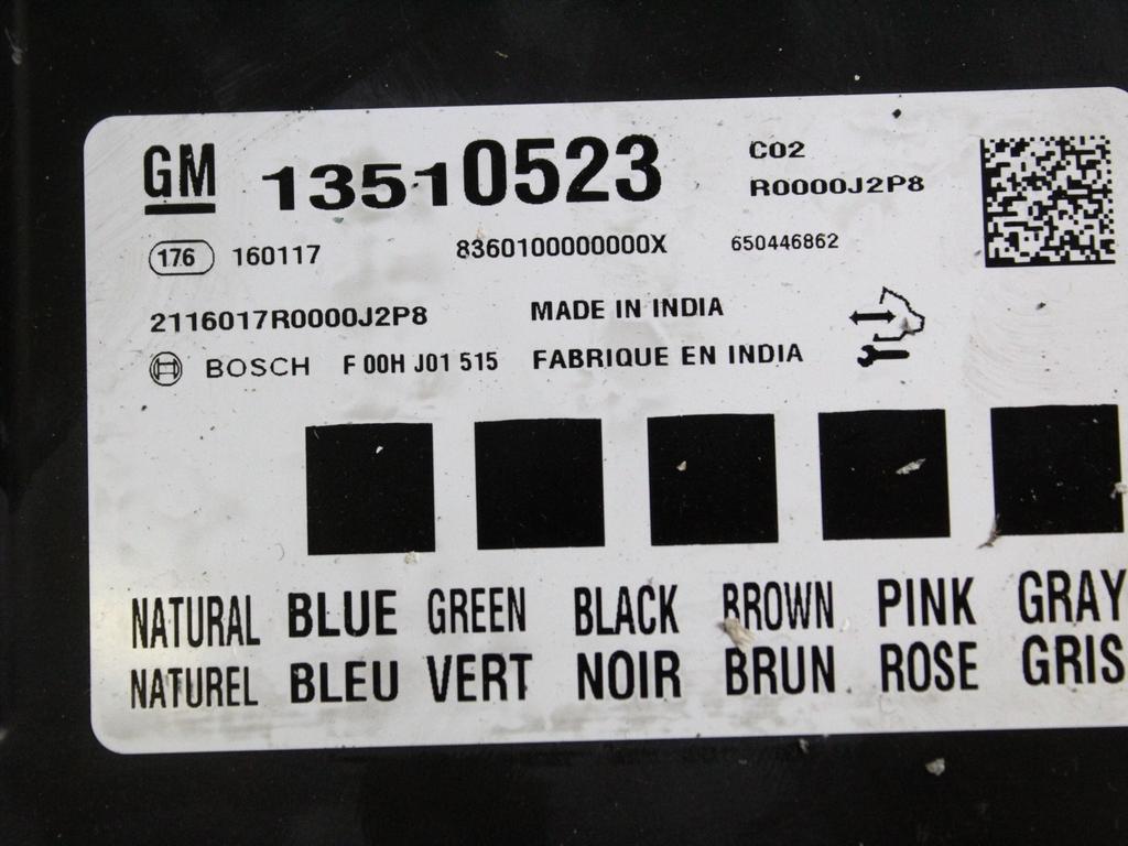 55493025 KIT ACCENSIONE AVVIAMENTO OPEL ASTRA K SW 1.6 D 81KW 6M 5P (2016) RICAMBIO USATO CON CENTRALINA MOTORE, QUADRO STRUMENTI CONTACHILOMETRI, DOPPIA CHIAVE 13510523 39040852 39042935