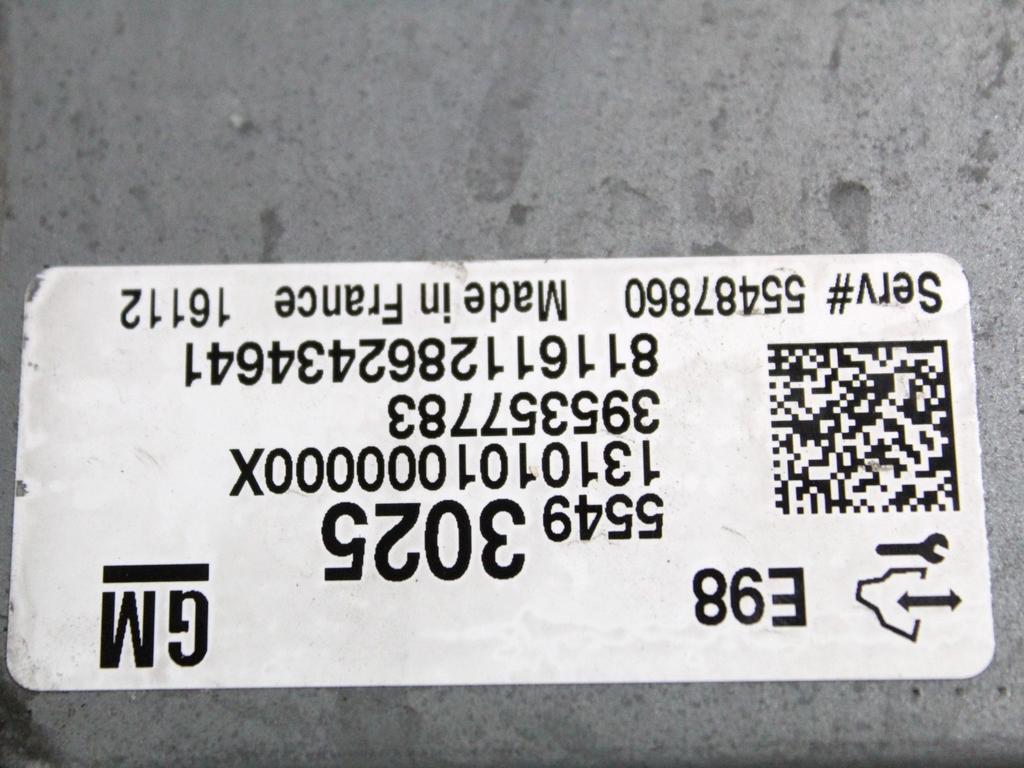 55493025 KIT ACCENSIONE AVVIAMENTO OPEL ASTRA K SW 1.6 D 81KW 6M 5P (2016) RICAMBIO USATO CON CENTRALINA MOTORE, QUADRO STRUMENTI CONTACHILOMETRI, DOPPIA CHIAVE 13510523 39040852 39042935