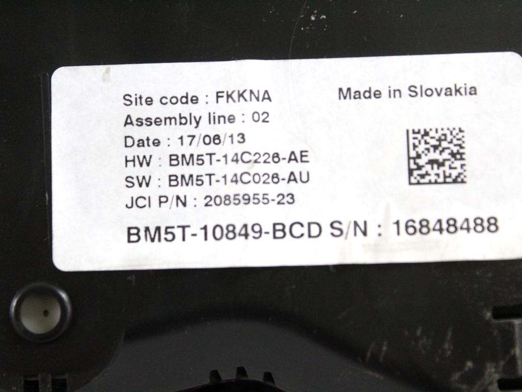 BV61-12A650-AEK KIT ACCENSIONE AVVIAMENTO FORD GRAND C-MAX 2.0 D 85KW AUT 5P (2013) RICAMBIO USATO CON CETRALINA MOTORE, QUADRO STRUMENTI CONTACHILOMETRI, BLOCCHETTI CON CHIAVE 7S7T-19H3686-DA AV6N-3F880-JA DV6T-14A073-HF BM5T-10849-BCD