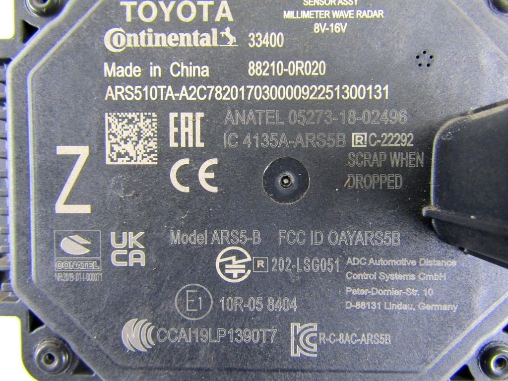 88210-0R020 RADAR CENTRALINA SENSORE DISTANZA TOYOTA RAV 4 2.5 I 131KW AUT 5P (2022) RICAMBIO USATO