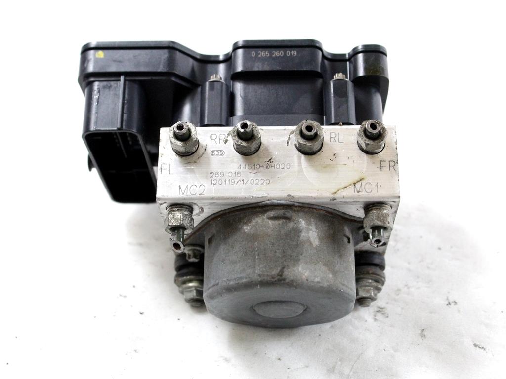 44510-0H020 CENTRALINA POMPA AGGREGATO ABS CITROEN C1 1.0 B 50KW 5M 5P (2012) RICAMBIO USATO 0265260019 2265106496 0265805083