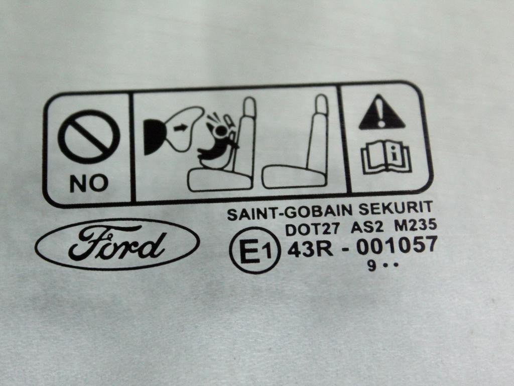 1363837 VETRO SCENDENTE PORTA ANTERIORE SINISTRA FORD C-MAX 1.6 D 80KW 5M 5P (2010) RICAMBIO USATO