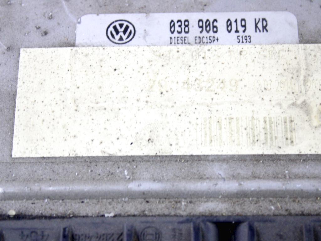 038906019KR KIT ACCENSIONE AVVIAMENTO VOLKSWAGEN NEW BEETLE 1.9 D 74KW 5M 2P (2004) RICAMBIO USATO CON CENTRALINA MOTORE, QUADRO STRUMENTI CONTACHILOMETRI, BLOCCHETTI ACCENSIONE APERTURA CON CHIAVE 1C0959799F 1C0920840A