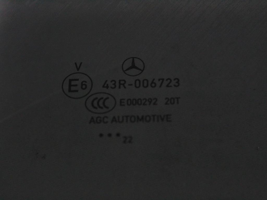 A1777353100 VETRO SCENDENTE PORTA POSTERIORE SINISTRA OSCURATO MERCEDES CLASSE A 180 W177 2.0 D 85KW AUT 5P (2022) RICAMBIO USATO